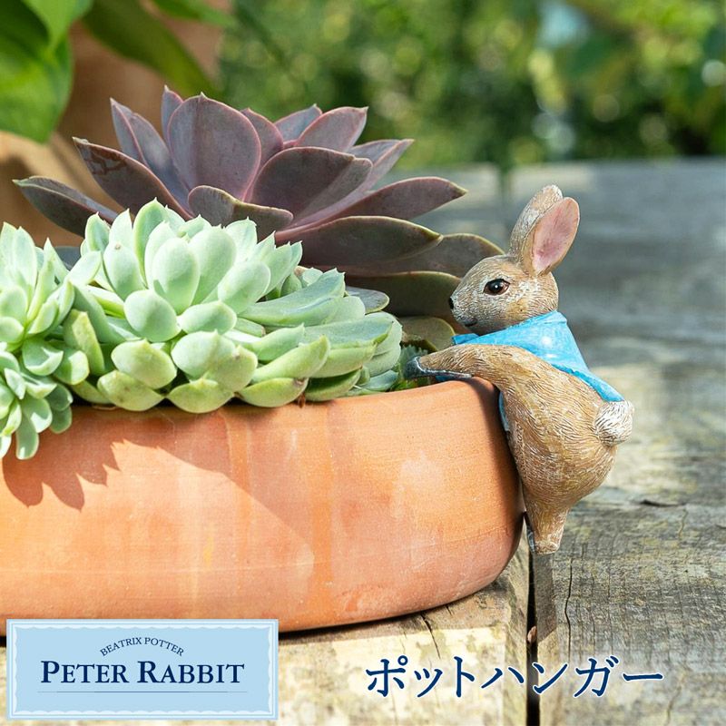 ピーターラビット ポットハンガー よじ登り ひっかけ 植木鉢
