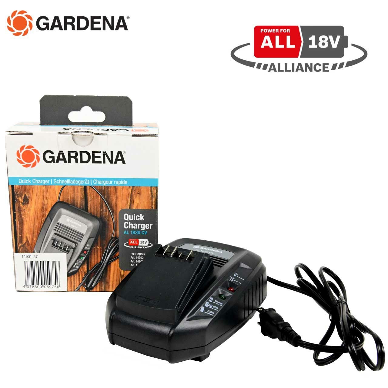 GARDENA ガルデナ 18V 充電器 | 芝生のことならバロネスダイレクト