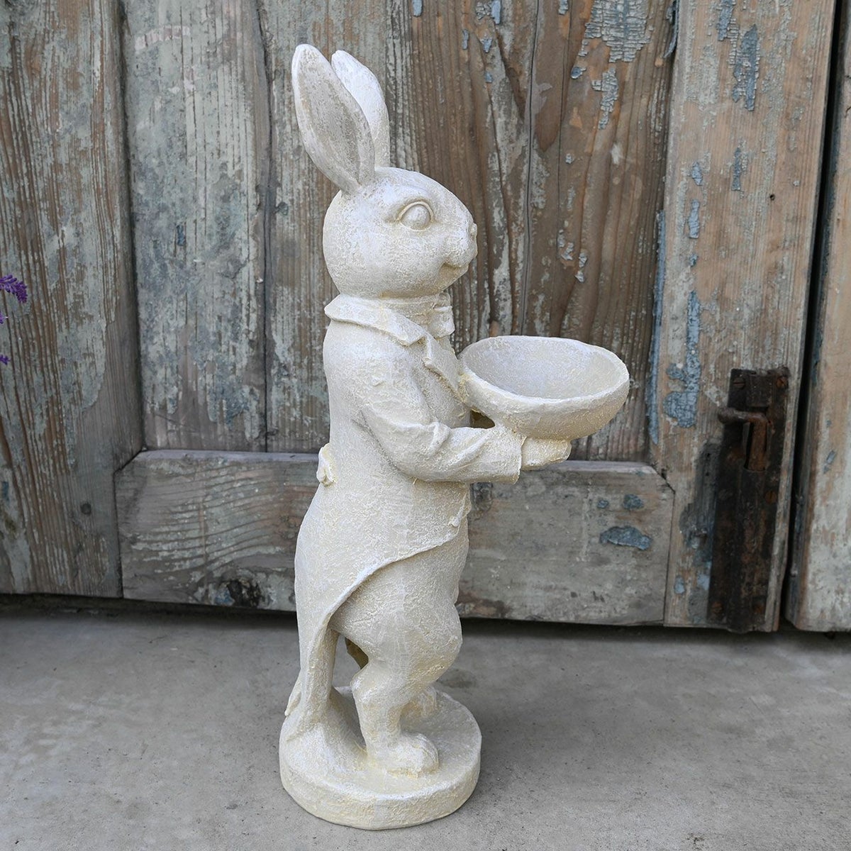 オーナメント スタンディングバニー オフホワイト うさぎ