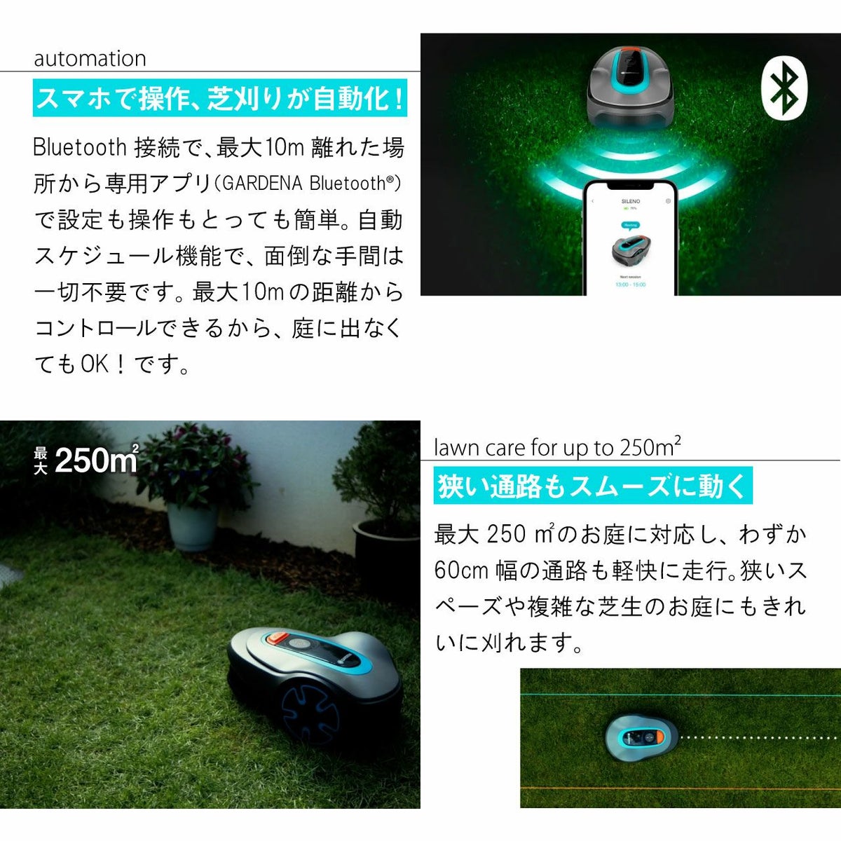 ARDENA ガルデナロボット芝刈り機 SILENO minimo