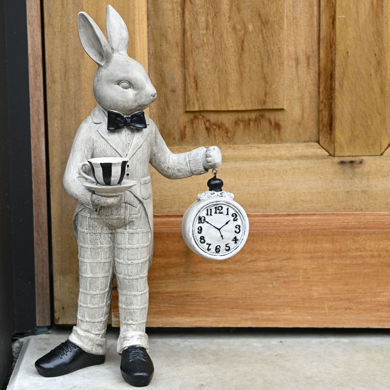 オーナメント ラビット 時計 アリス お茶会 うさぎ 置物 ディスプレイ